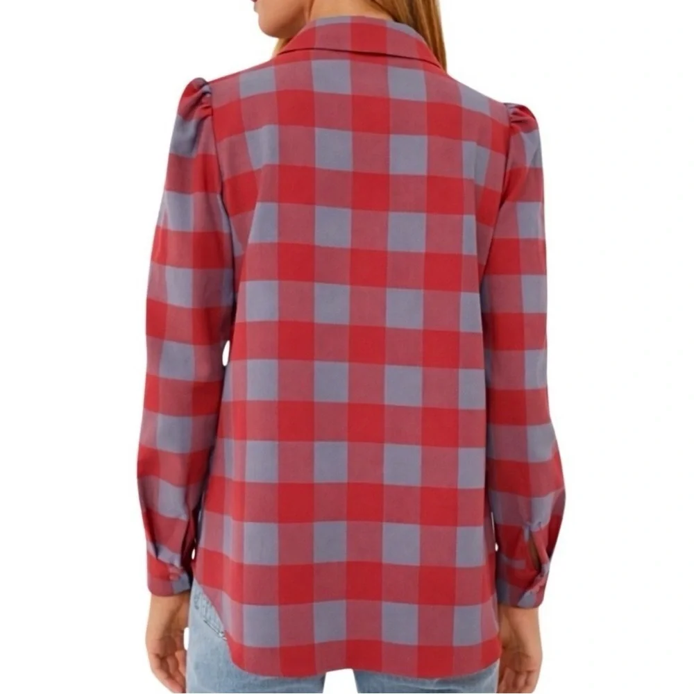 Tuckernuck Saranac Buffalo Checkered Puff Sleeve Top - Picture 2 of 10
